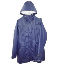 Impermeable resistente impermeable PU de la marina de guerra para adulto